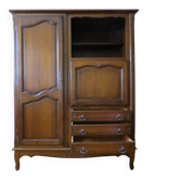 armoire secrétaire style ch^ne foncé année 1980