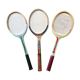 Série de 3 raquettes de tennis en bois vintage