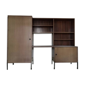 Bibliothèque scandinave vintage en teck Minvielle, Meubles vintage