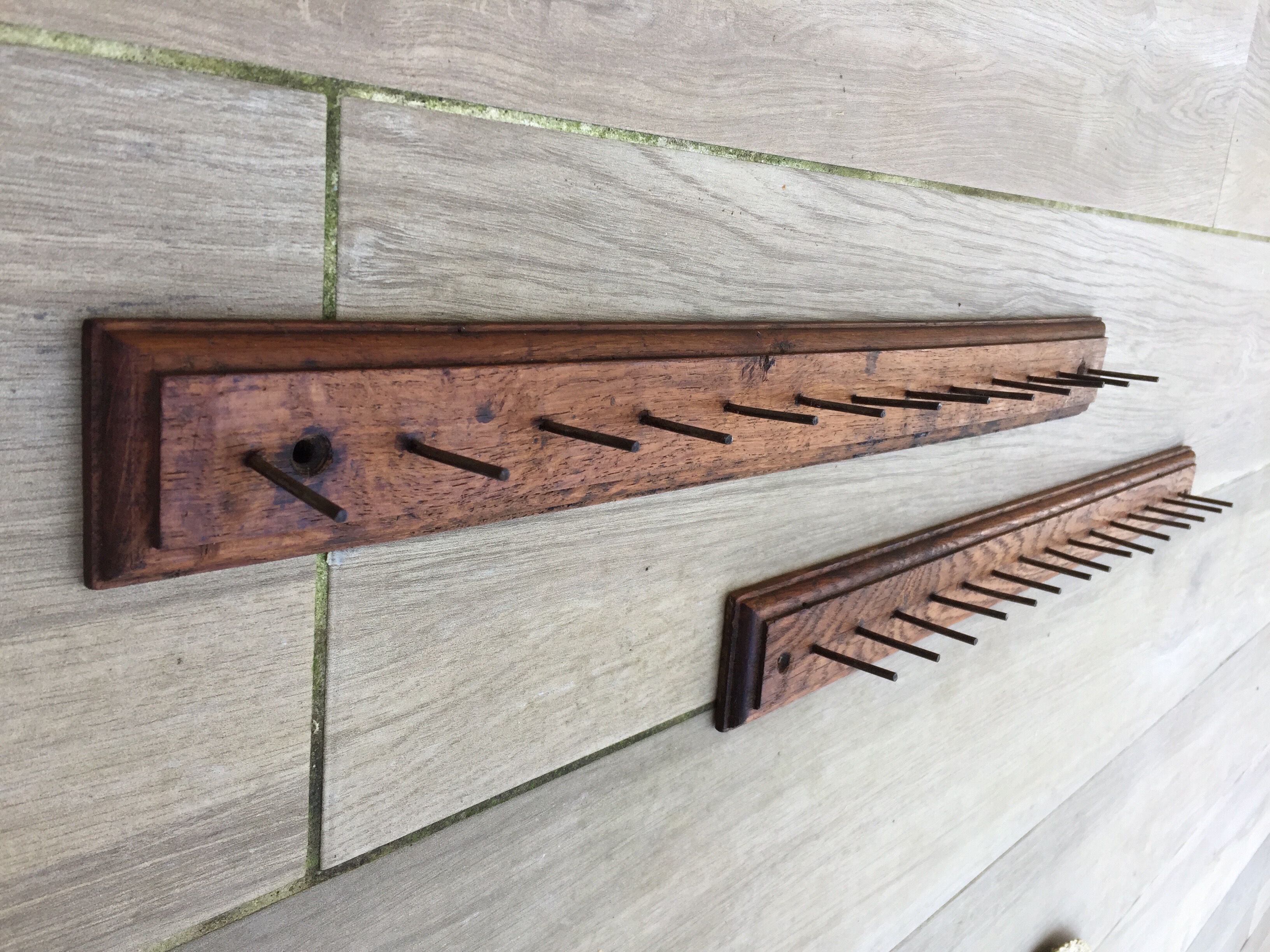 Solid oak workshop coat rack