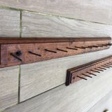 Solid oak workshop coat rack