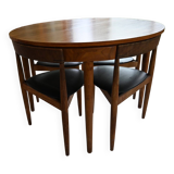 Danish Scandinavian table and chairs by Hans Olsen for Frem Røjle 1960