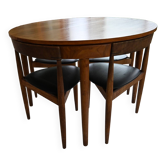 Danish Scandinavian table and chairs by Hans Olsen for Frem Røjle 1960