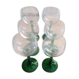 6 glasses white wine Alsace greens