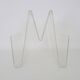 Vintage magazine rack, transparent plexiglass magazine rack