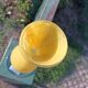 Yellow crystal vase - Cristallerie d'Aubusson