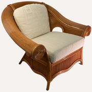 Armchair rattan bamboo lounge club chair, Vivai del Sud