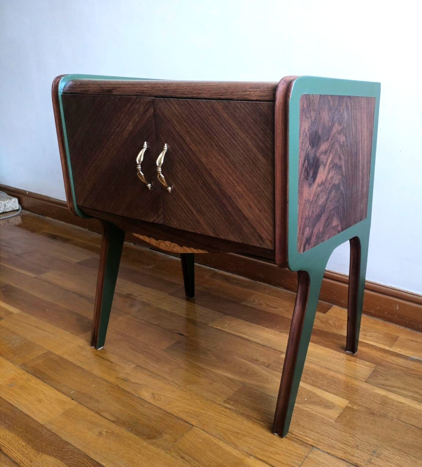 Small vintage upcycled side table