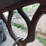 Antique bistro table with wooden top