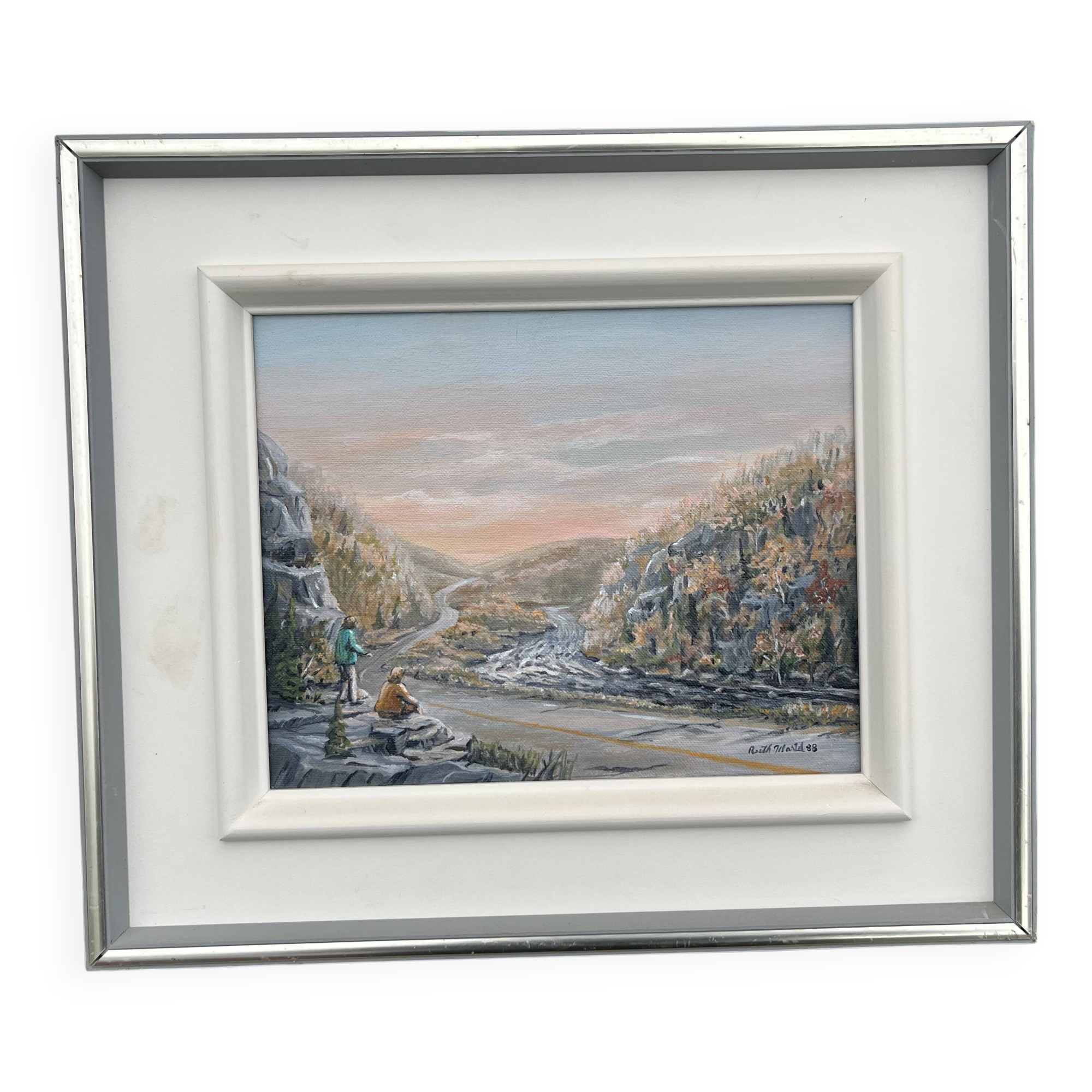 Painting Mountainous landscape with figures Ruth Martel