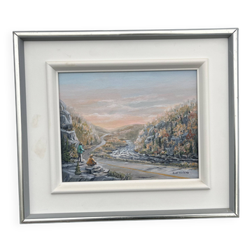 Painting Mountainous landscape with figures Ruth Martel