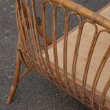 Lit en rotin années 50/60