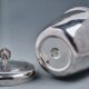 Silver-plated metal ice bucket, 1950s