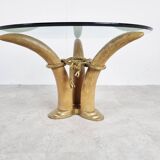 Vintage faux tusk center table or side table, 1970s