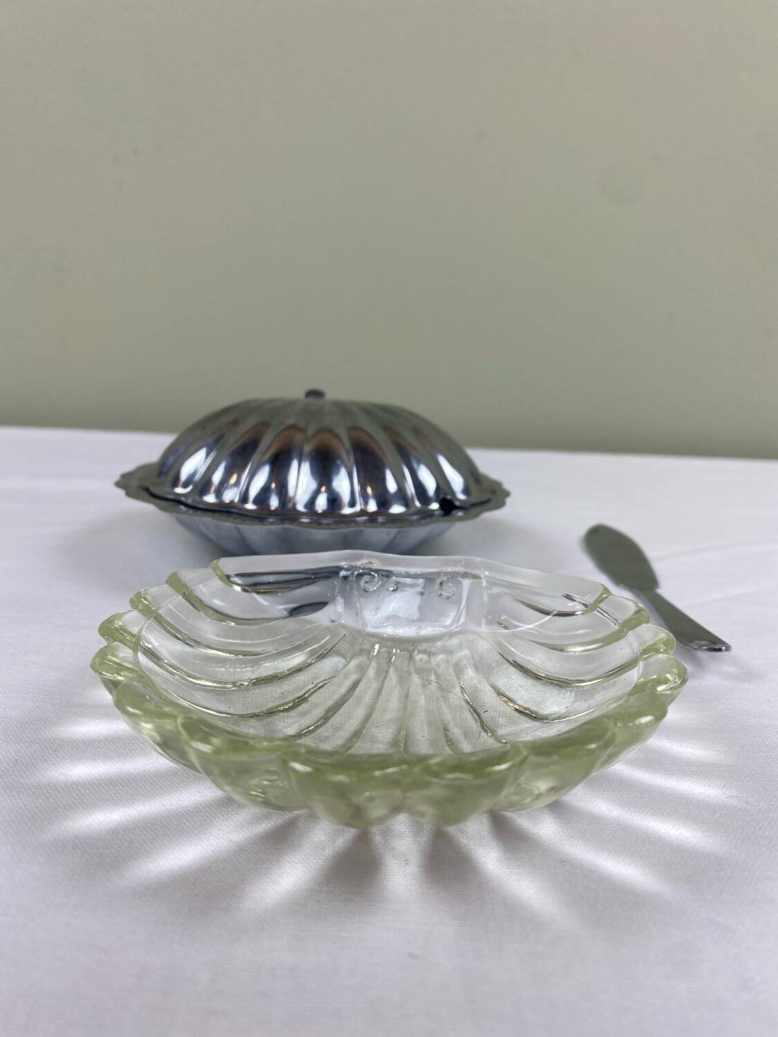 Shell butter dish