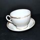Paris porcelain – Antique round cup in soft porcelain with gold trim.