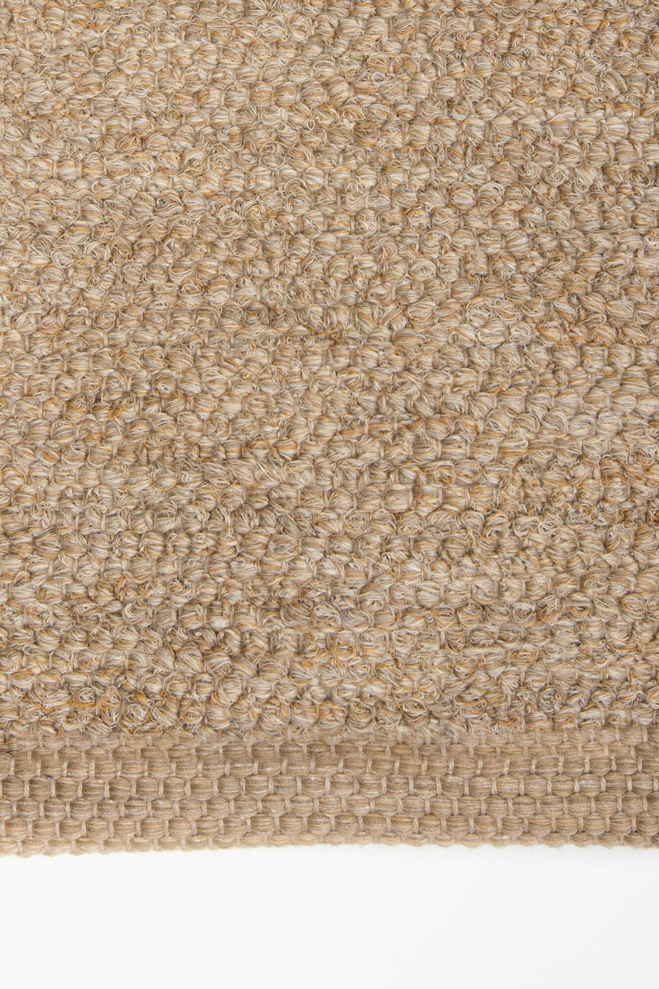 Beige recycled cotton rug 140 x 70 cm