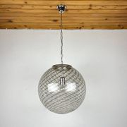 Vintage swirling Murano glass pendant lamp La Murrina, Italy, 1970s
