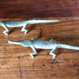 Couple of brass alligators