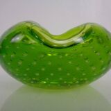 Green Sommerso Murano Glass Ashtrays, Italy, 1960s, Set of 2
