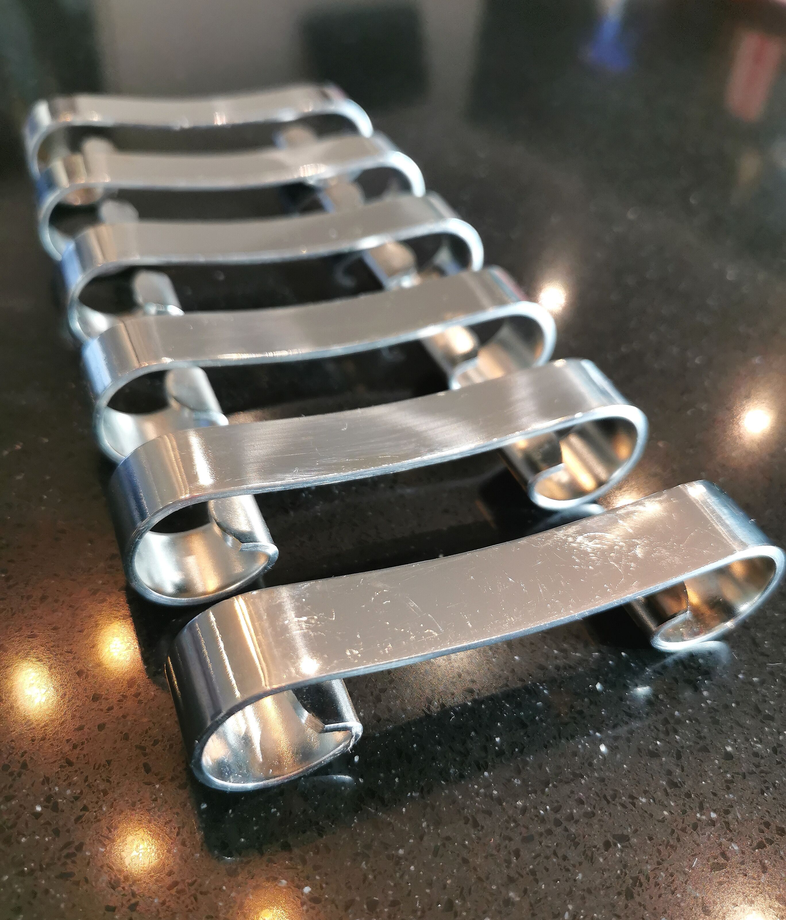 Set de 6 porte couteaux inox