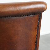 Set of 6 Dining Chairs in Sheepskin Leather