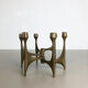 Brutalist bronze candleholder by Michael Harjes, Germany, 1960