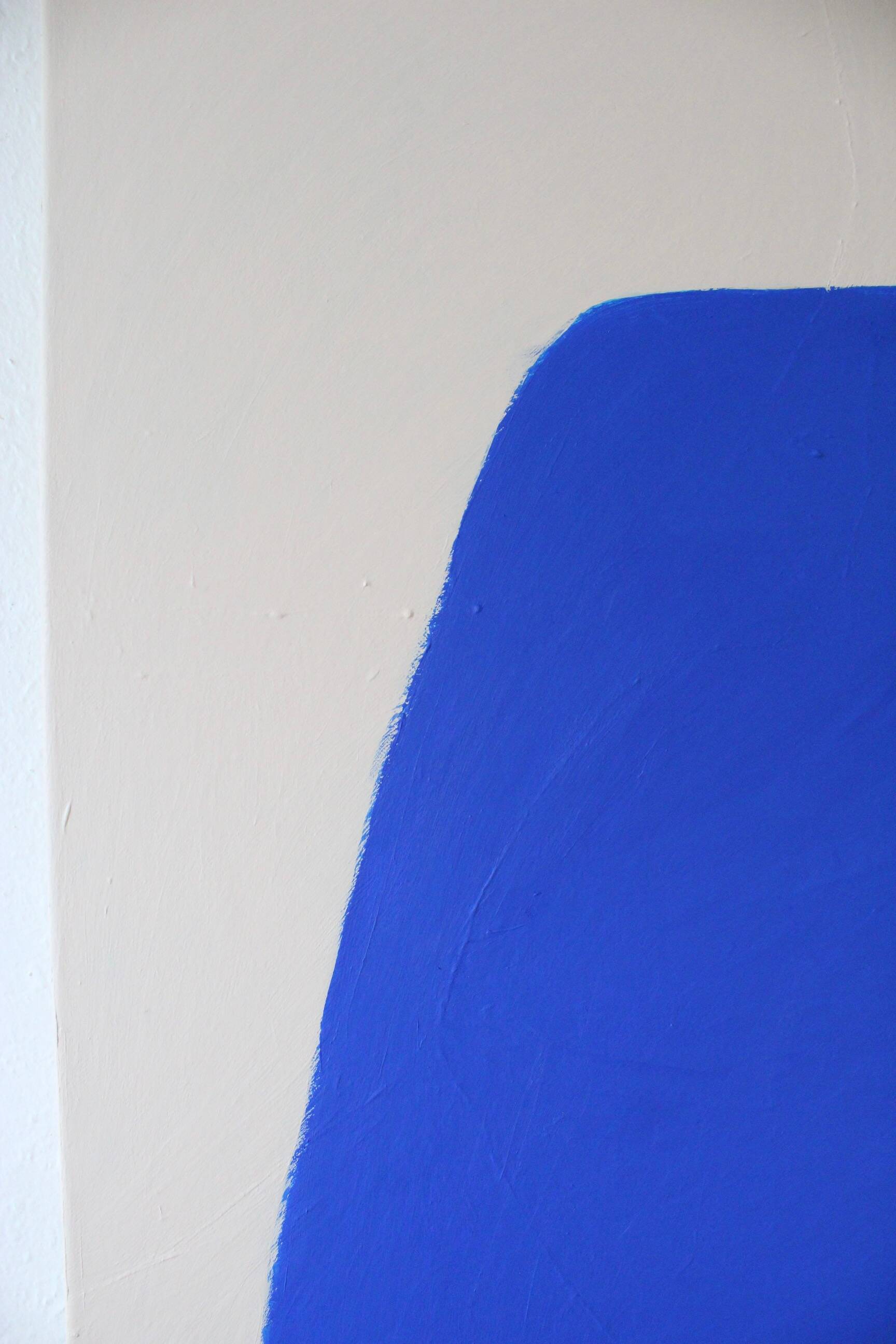 Large blue painting "Not a circle" 100x73 cm