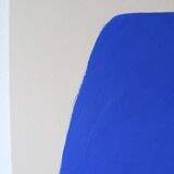 Large blue painting "Not a circle" 100x73 cm