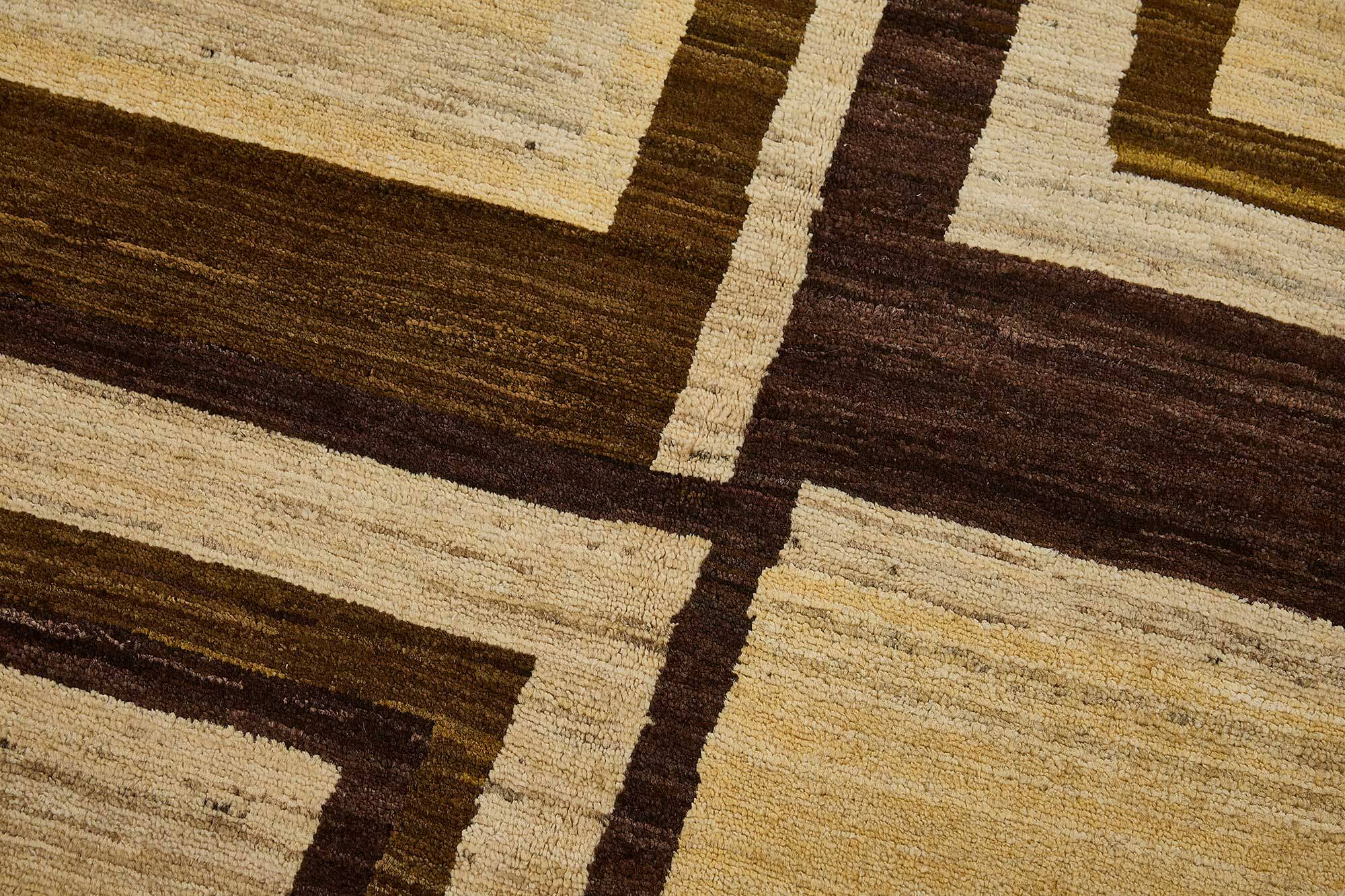 Tapis Oushak en laine noué à la main, 100 cm x 166 cm