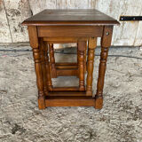 Set of 3 Vintage Turned Wood Nesting Tables