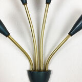 Italian blue and brass wall lamps Italy, 1950