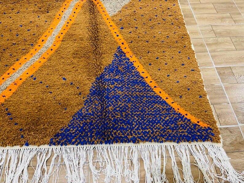 Tapis beni ouraine fait main taille 100 x 200 cm