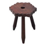 Modernist stool in solid pine, Spain 1970