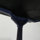 Art Deco Bistro table with cast iron frame and pine top, 1930s