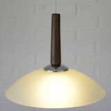 Hanging Lamp Mid-century modern Vintage Pendant Mint Green Glass Light 1970