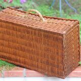 Old wicker trunk