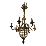 Beautiful 19th century Louis XVI style chandelier in gilded bronze