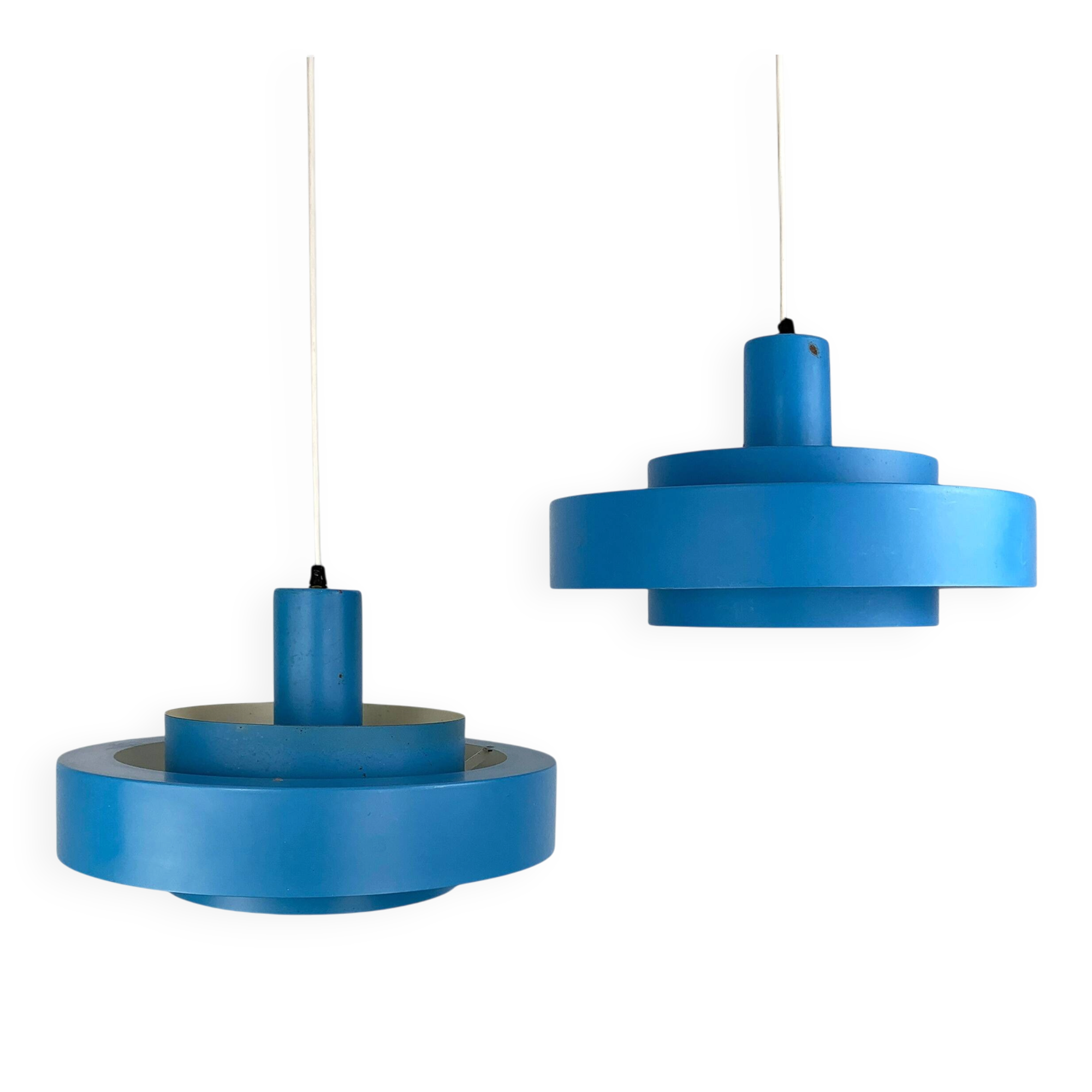 Paire de suspensions Equator bleues par Jo Hammerborg pour Fog & Mørup, 1968
