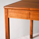 Vintage Scandinavian teak coffee table with carved edge