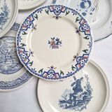 Gien blue dinner plates, St Amand
