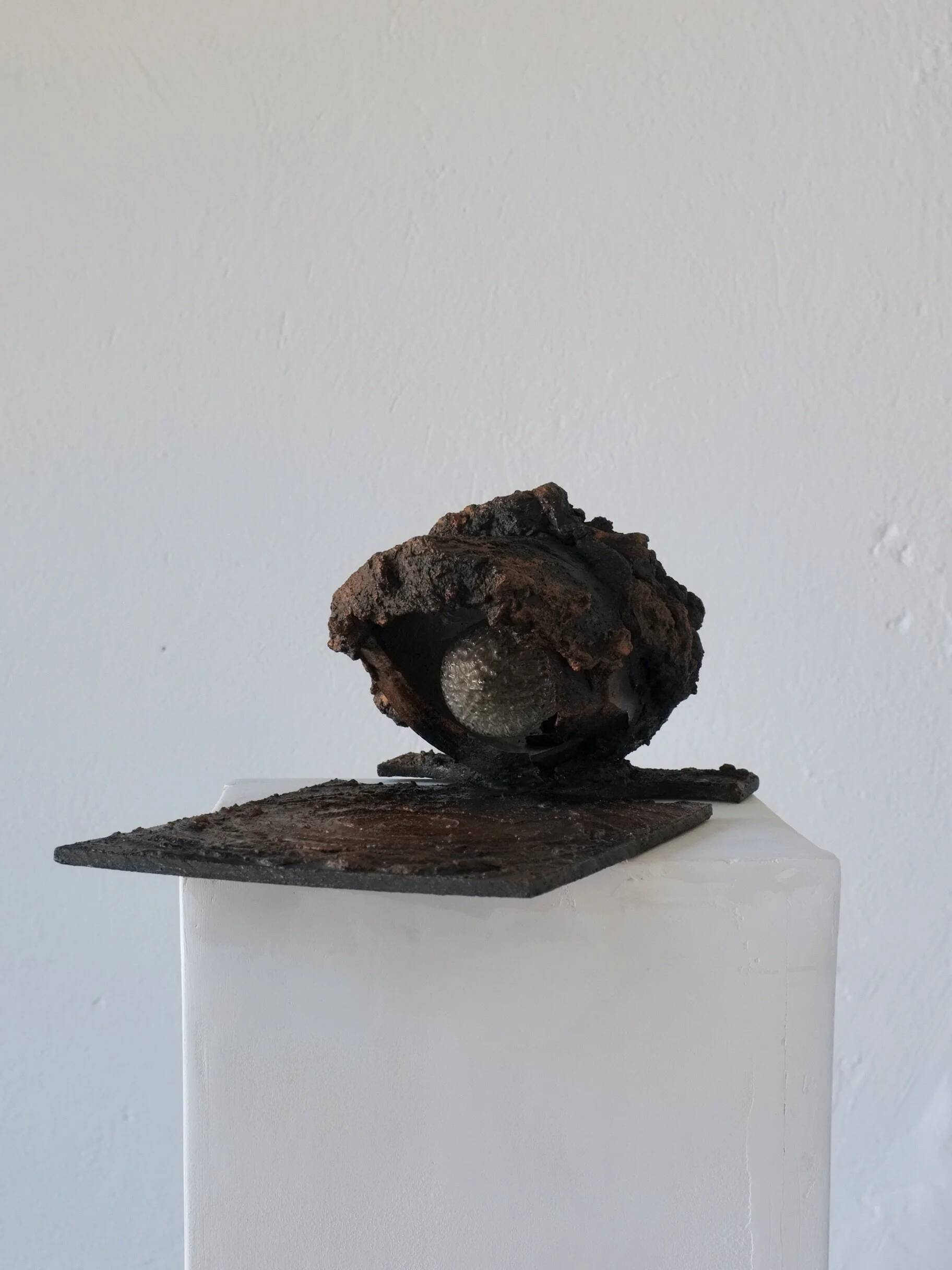 Brutalist ceramic wall sconce by Jouko Kytömaa | Finland | 1970s