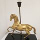 Table lamp Horse in gilded brass