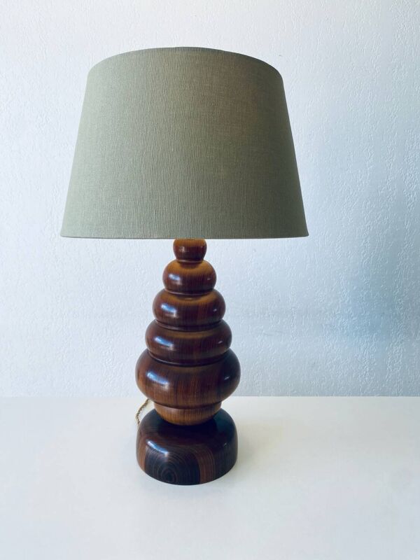 Lampe organique en palissandre