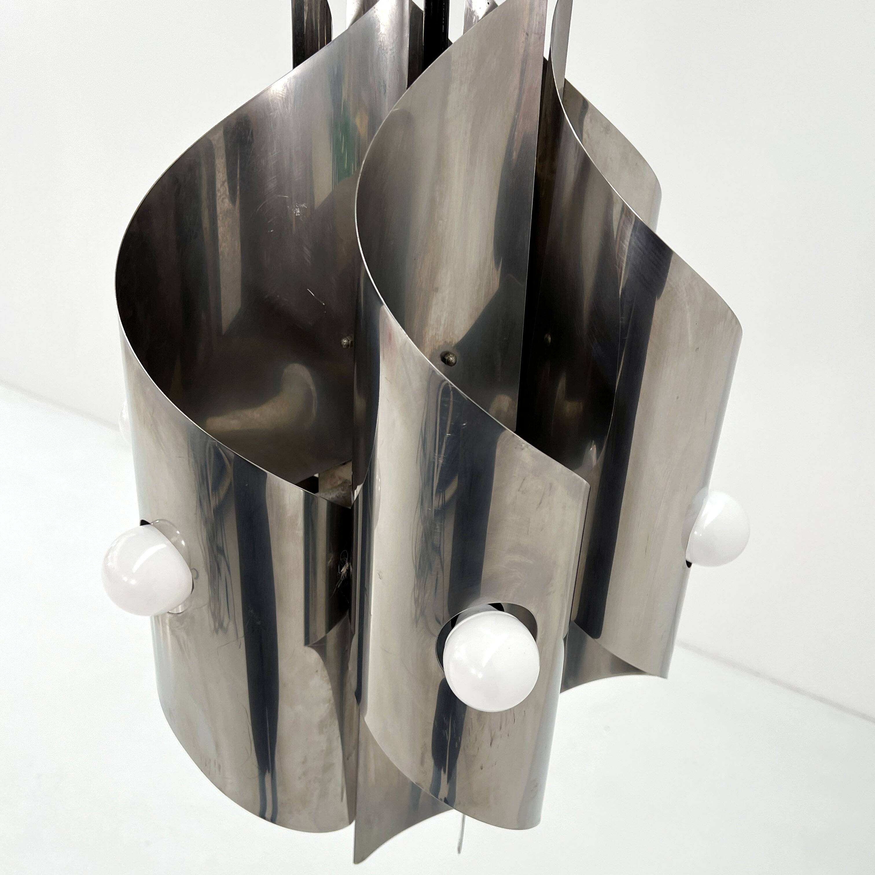 Chandelier Space Age Chrome, 1970