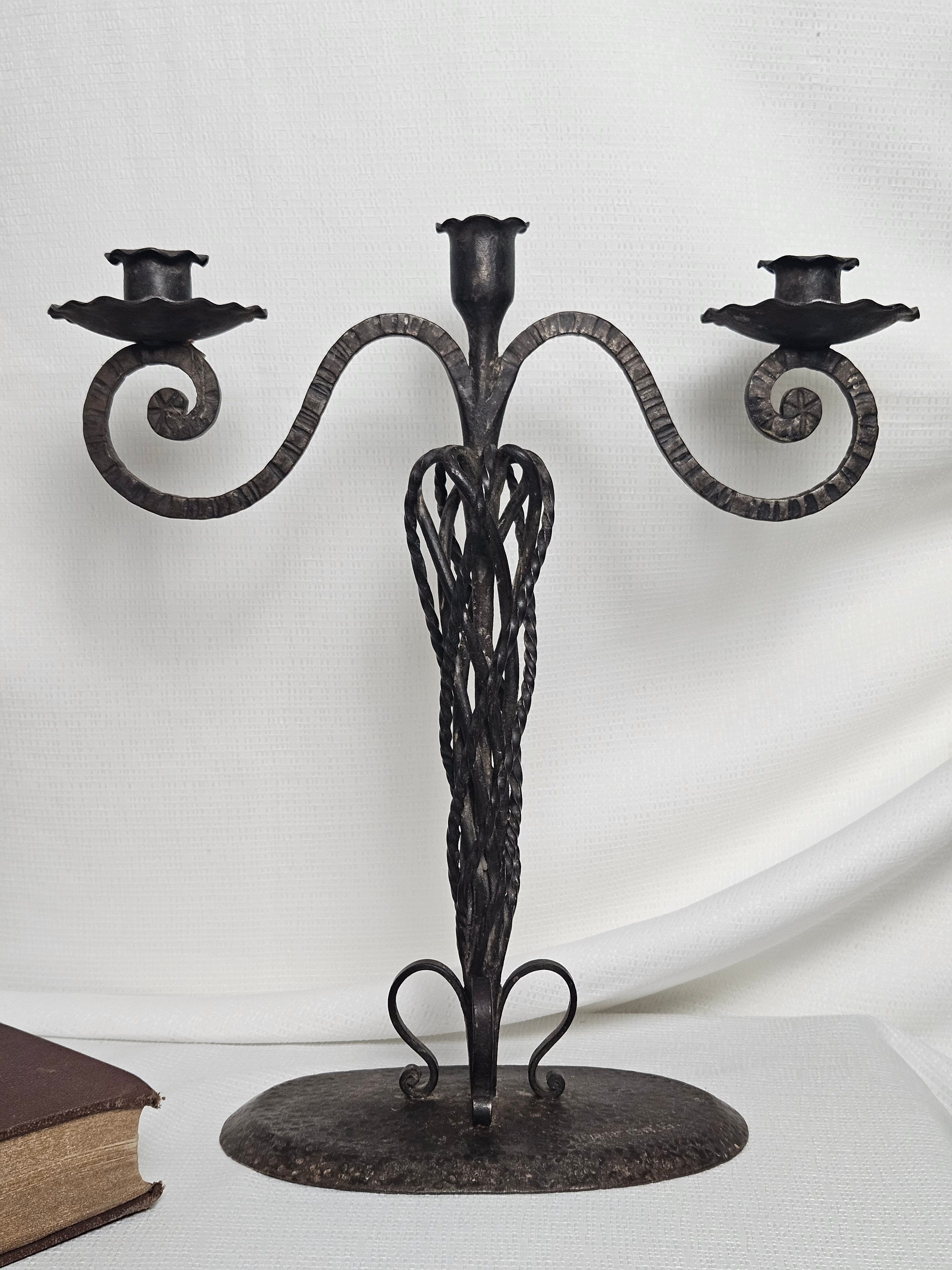 Candélabre en fer forgé Art deco