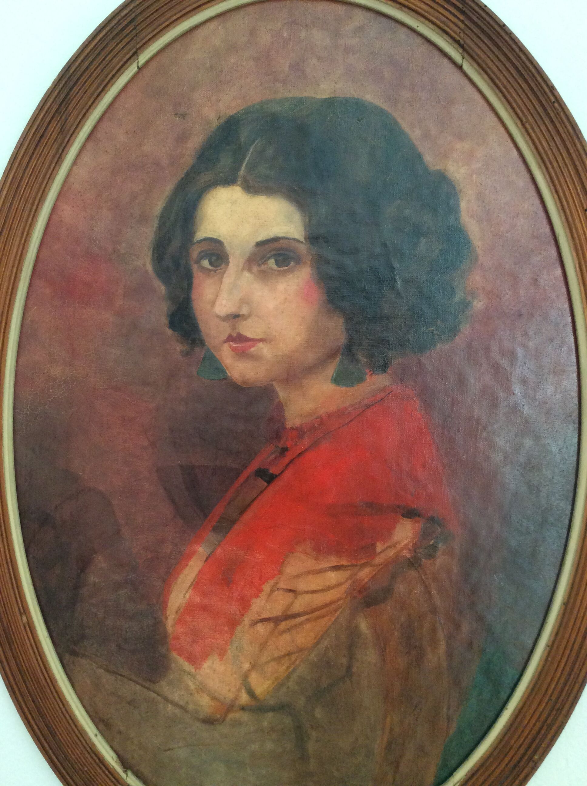 Portrait years 50 oil on canvas 83cmx59cm