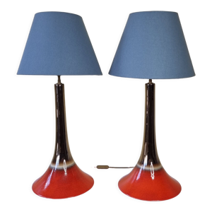 Paire de lampes vintage - pied