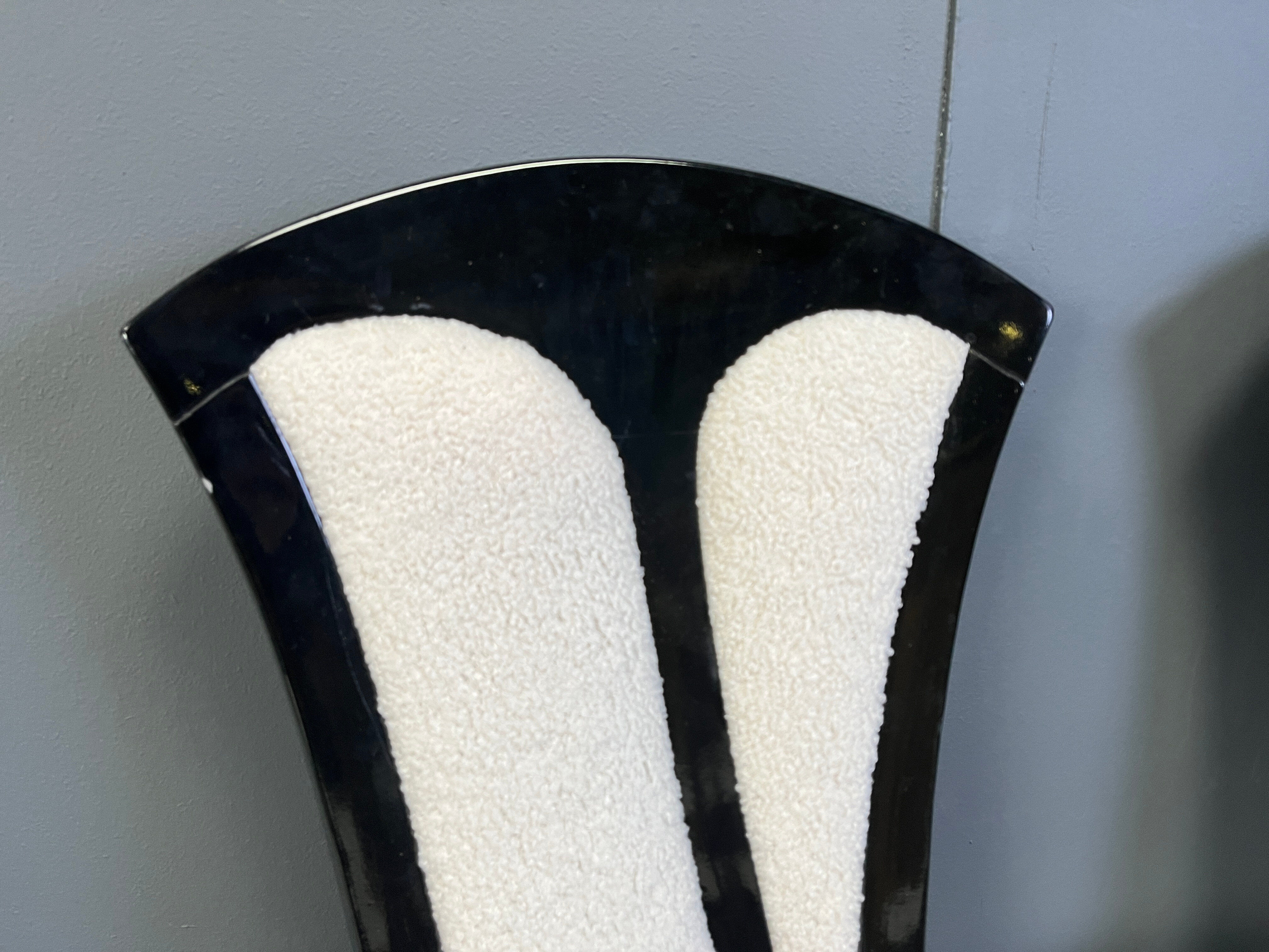 Italian lacquered wood dining chairs, 1980s