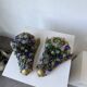 Paire applique Art Nouveau bronze et verre Murano
